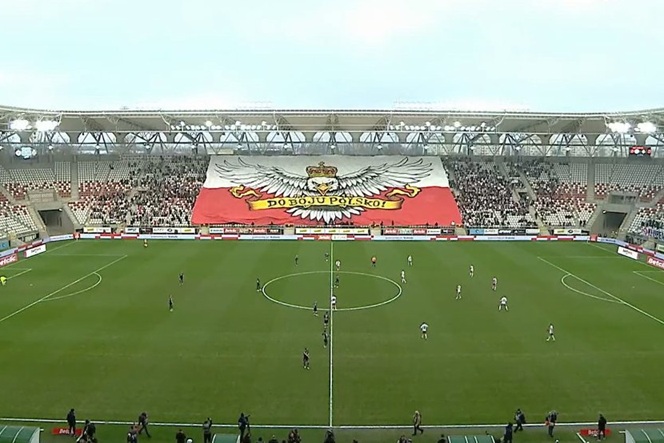 Słynna oprawa w Betclic 1 Lidze. Tego nie zobaczyliśmy na PGE Narodowym [ZDJĘCIE]