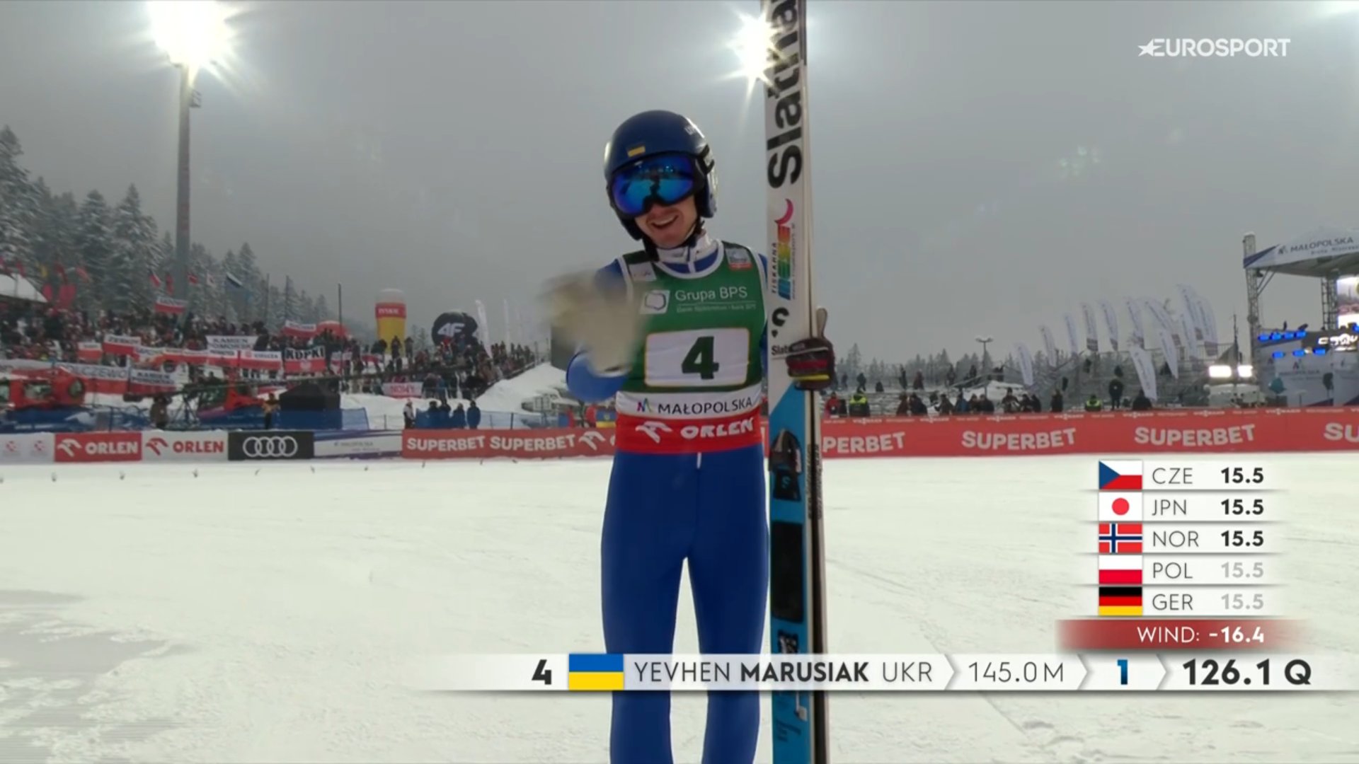 Ukrainiec zawstydził Polaków! Dwa metry od rekordu Wielkiej Krokwi