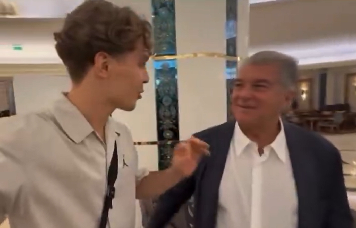 Kibic próbował wcisnąć Laporcie pieniądze. "Na transfery" [WIDEO]