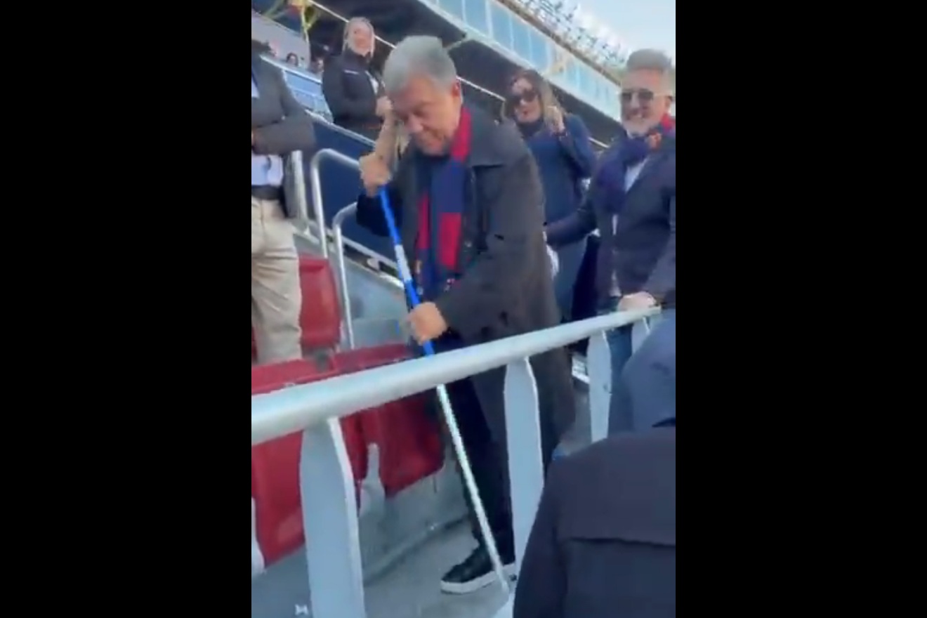 Laporta wziął sprawy w swoje ręce. Sceny na Camp Nou [WIDEO]