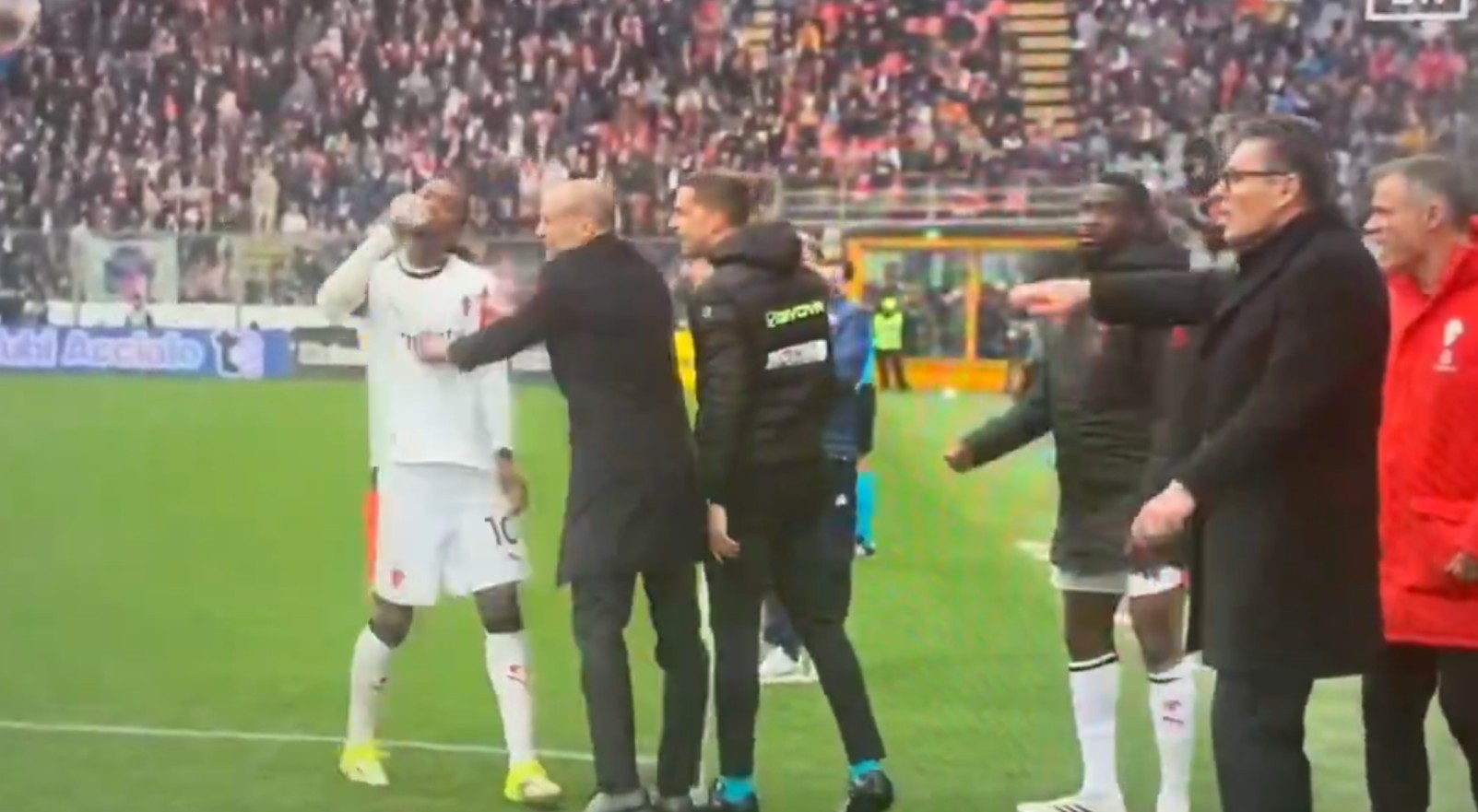 Furia Allegriego w meczu Milanu. Odepchnął własnego piłkarza [WIDEO]