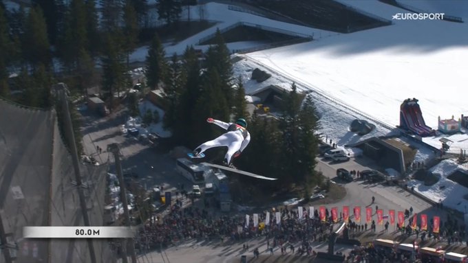 Prevc skoczył 80 metrów na mamucie. Szok w Planicy [WIDEO]