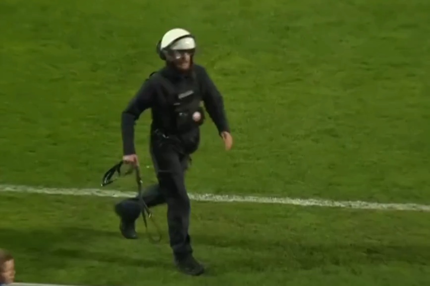 Sceny na murawie. Mecz Betclic 1 Ligi przerwany [WIDEO]