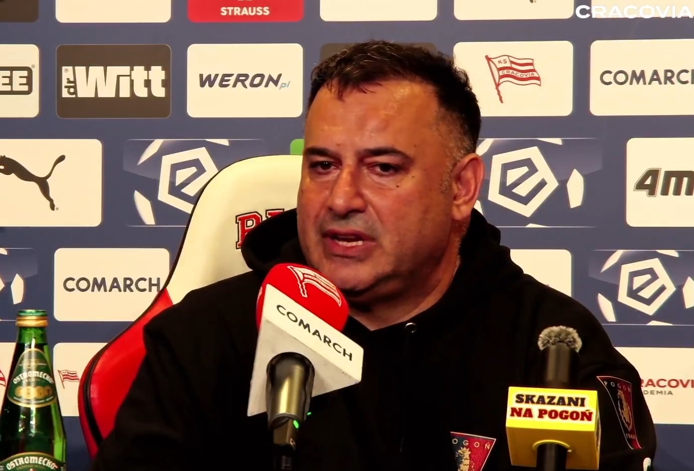 Haditaghi nagle wpadł na konferencję po meczu Pogoni. Wydał mocne oświadczenie