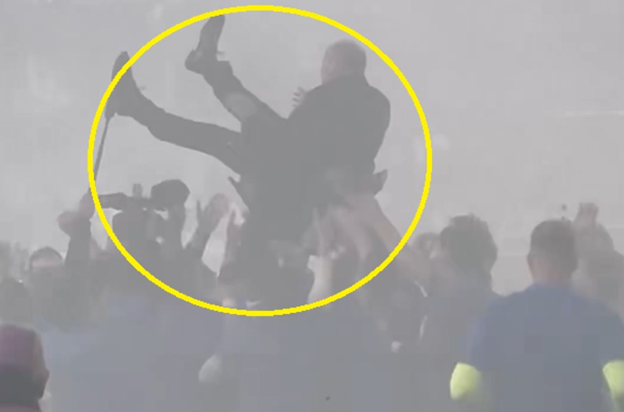Piłkarze Lecha "dopadli" Frederiksena. I jeszcze tak go podsumowali. Wystarczyło słowo [WIDEO]