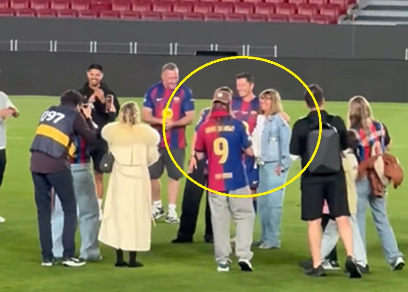 Lewandowscy rozkręcili imprezę na Camp Nou. Zobaczcie, co zrobili kibice [WIDEO]