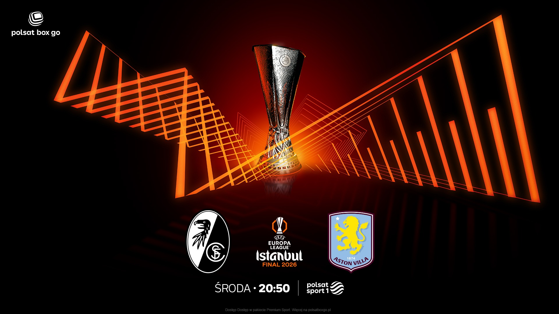 Decydujące starcie Ligi Europy UEFA w Polsat Box Go. W finale rozgrywek S.C. Freiburg vs Aston Villa  