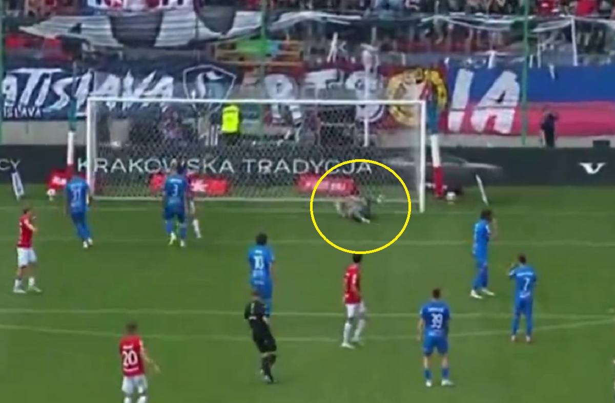 Szokujący gol w meczu Wisły! Co zrobił bramkarz rywali? [WIDEO]