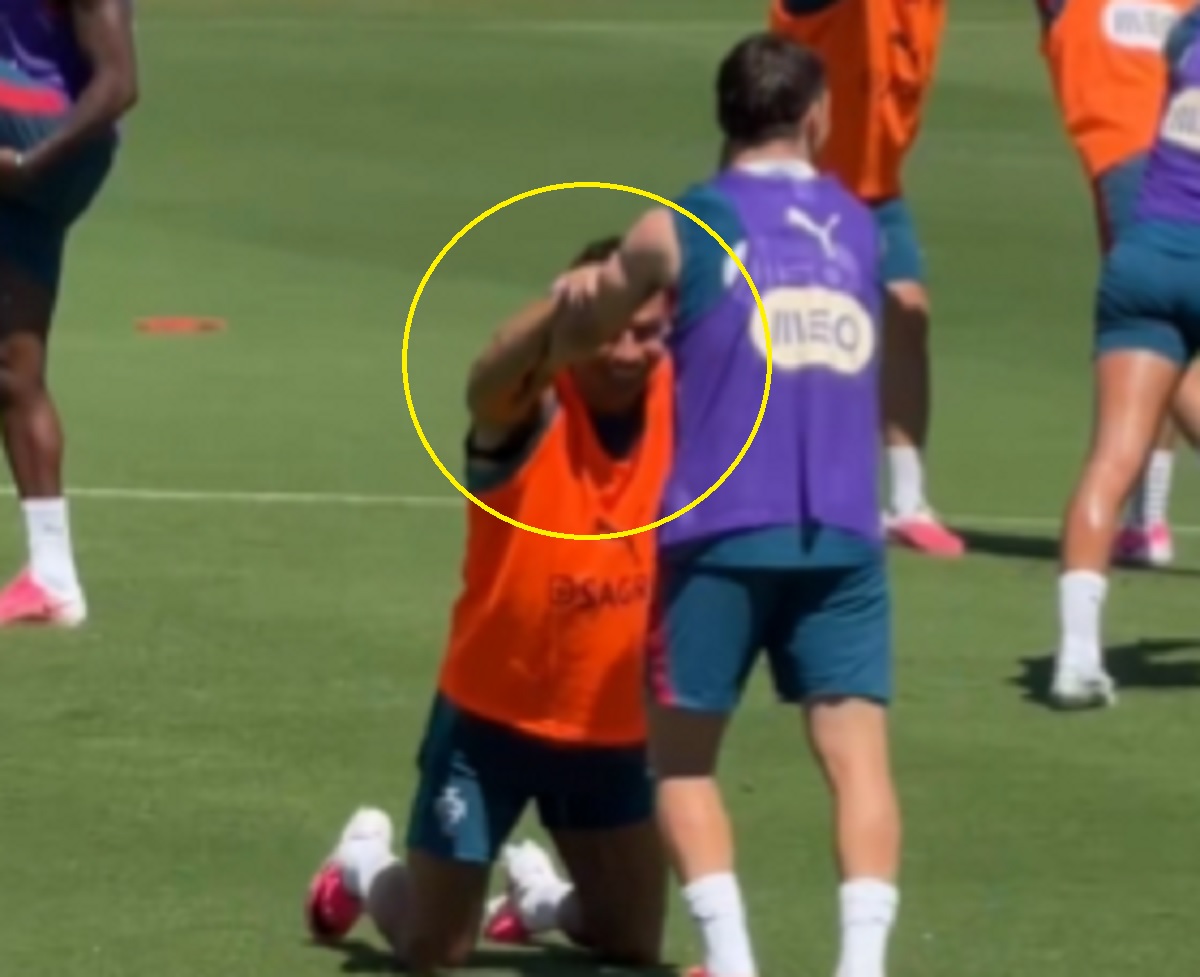 Ronaldo zadrwił z reprezentanta Portugalii. Oto, co zrobił na treningu [WIDEO]