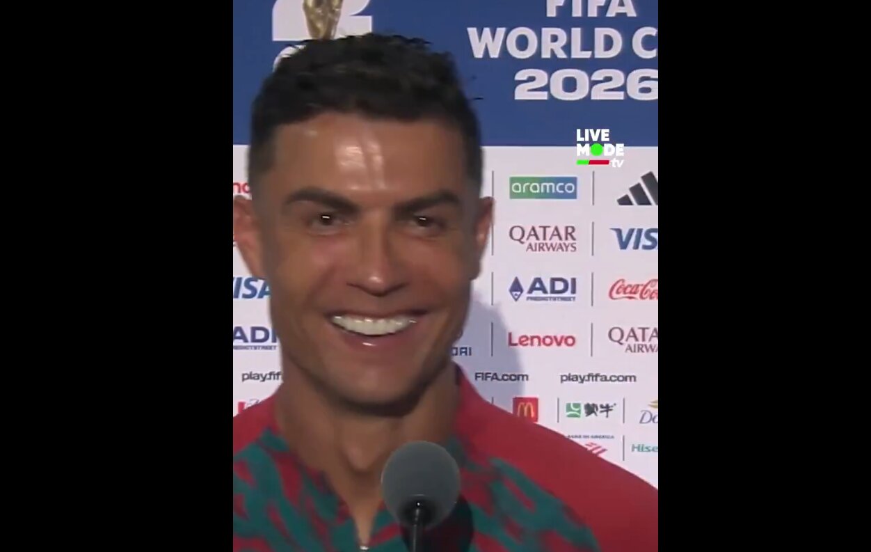 Ronaldo aż się uśmiał. Naprawdę poprosili go o to na wizji [WIDEO]