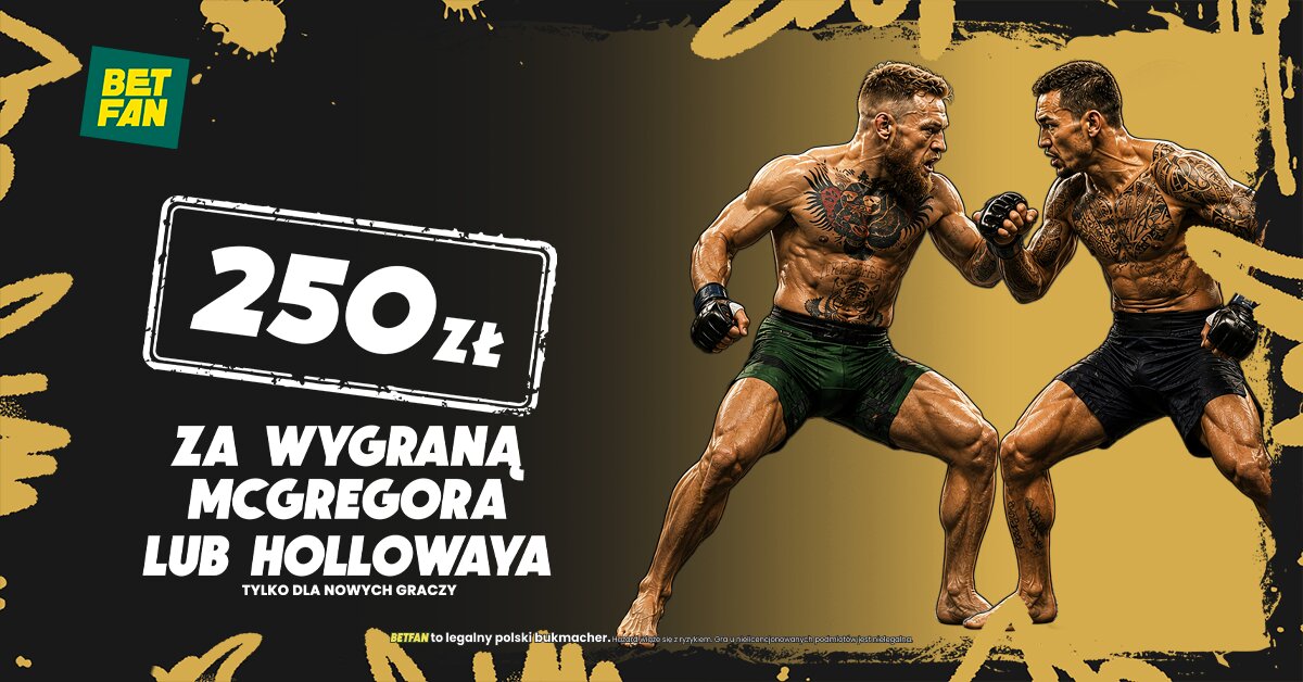 McGregor wraca do UFC, a buk daje 250 zł freebetu za jego wygraną z Hollowayem!