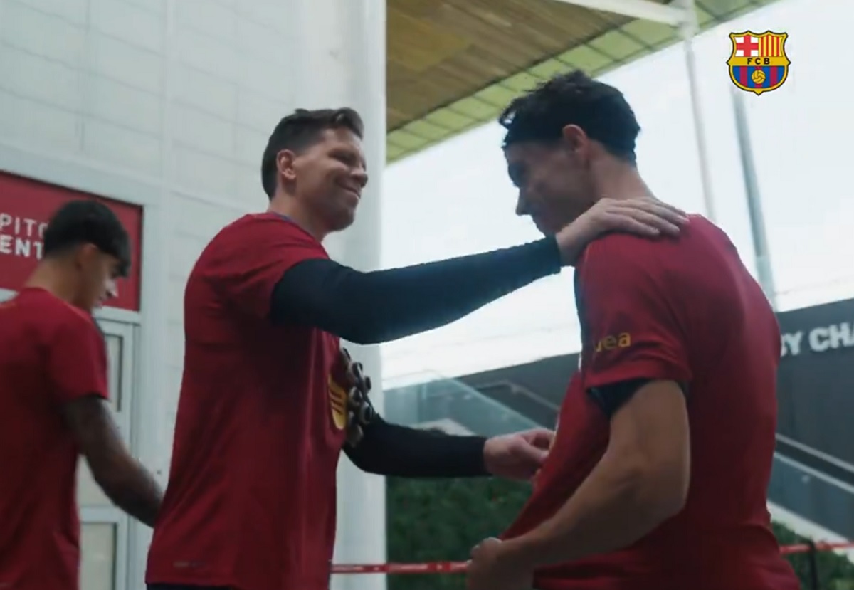 Szczęsny rozbroił. Tak zareagował na prośbę graczy Barcelony [WIDEO]