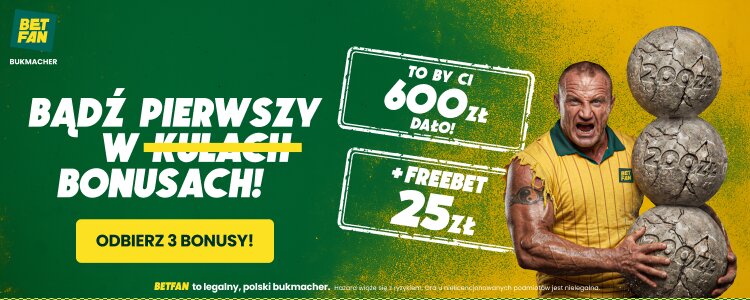 Bonus 100% od trzech depozytów i freebet tylko z kodem! Łącznie aż 625 zł na start