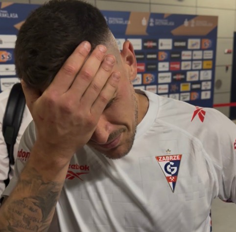 Piłkarz Górnika załamany. Przejmujące słowa po odpadnięciu z LE [WIDEO]