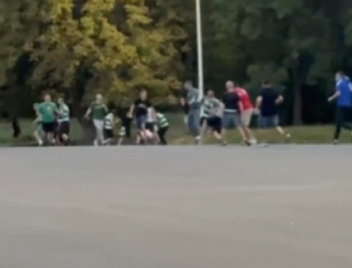 Awantura przed meczem Ruch - Lechia. Doszło do bójki kibiców [WIDEO]