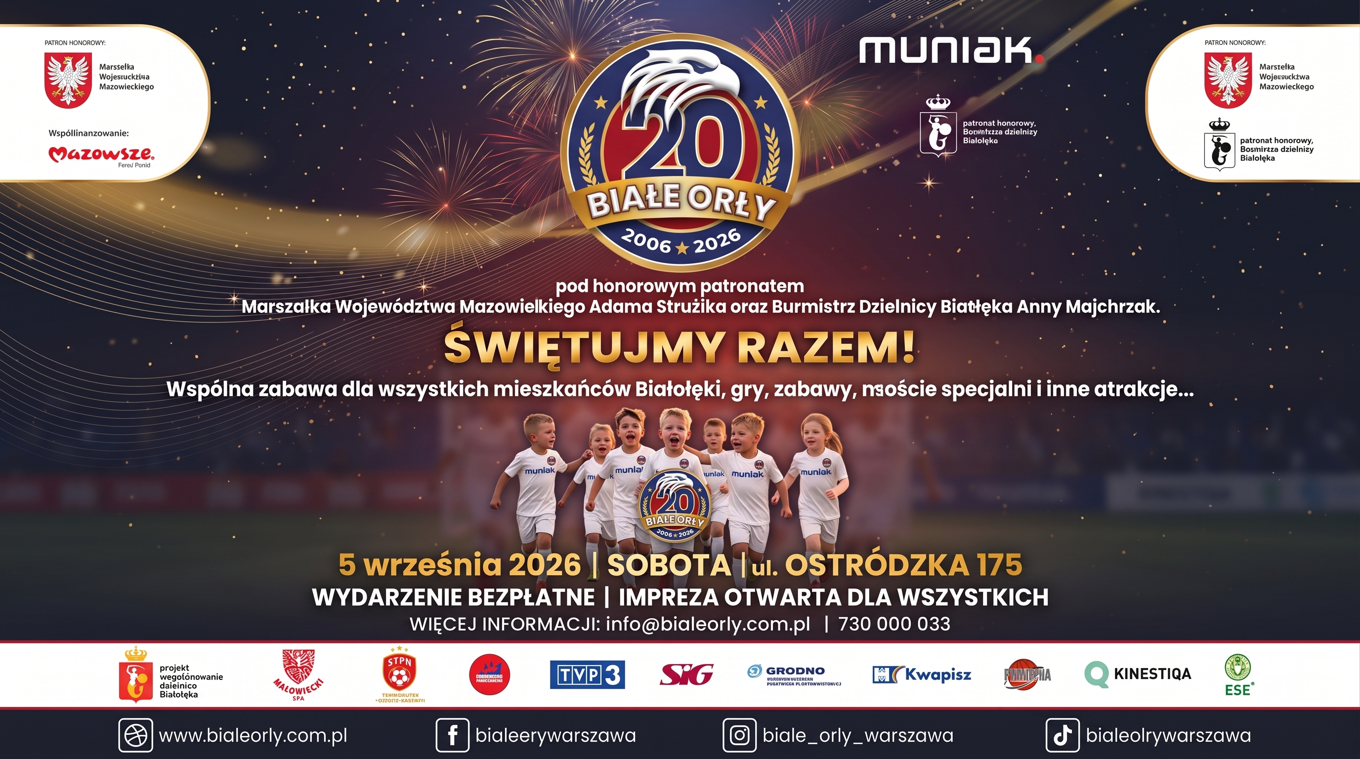 Wielkie święto młodzieżowej piłki na Białołęce – Jubileuszowy Turniej z okazji 20-lecia Białych Orłów Warszawa