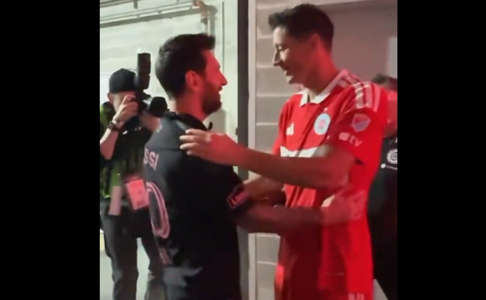 Tak Lewandowski i Messi zachowali się przed meczem. Wszystko się nagrało [WIDEO]