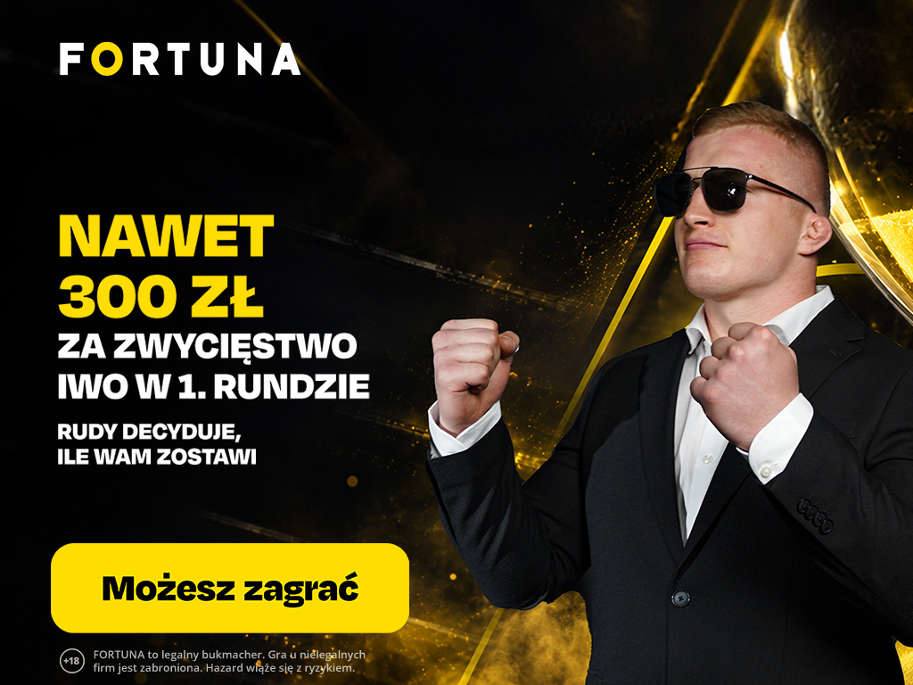 Nawet 300 zł za wygraną Iwo Baraniewskiego w 1. rundzie! Nietypowe promo buka na UFC