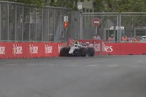 Sirotkin rozbił bolid! Rosjanin nie wyrobił w zakręcie [VIDEO]