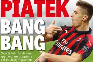 Włoskie media oceniły występ Krzysztofa Piątka. Polak "przepchnął Higuaina na poddasze" i "rozpalił nocą San Siro"