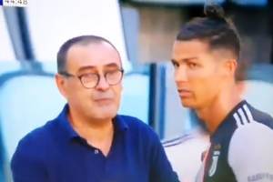 Wymowna reakcja Cristiano Ronaldo na polecenia Maurizio Sarriego. Portugalczyk tylko przewracał oczami [WIDEO]
