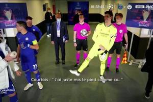 Kamery wyłapały pogawędkę Thibaut Courtois z Olivierem Giroud. Rozmawiali o fatalnym pudle Timo Wernera