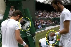 Sceny na Wimbledonie! Sędzia kazał zawodnikowi zdjąć czapkę z daszkiem