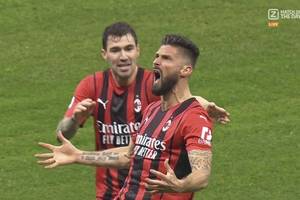 OIivier Giroud pogrążył Inter! Dublet napastnika AC Milanu w derbach [WIDEO]