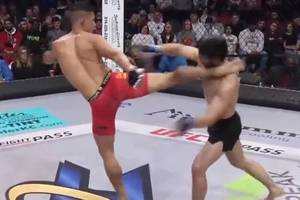 Spektakularny nokaut w UFC. Efektowne kopnięcie na wagę zwycięstwa [WIDEO]