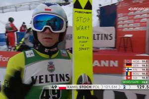 Komplet Polaków w konkursie w Lahti. Kamil Stoch wsparł atakowaną Ukrainę [ZDJĘCIE]