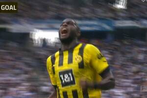Borussia Dortmund wygrała z Herthą Berlin. Debiutancki gol Modeste'a, Piątek nadal poza kadrą [WIDEO]