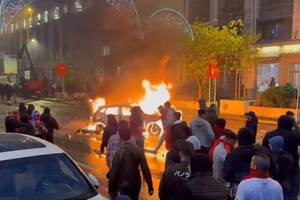 Dantejskie sceny na ulicach Brukseli. Zadyma po meczu Belgii z Marokiem [WIDEO]