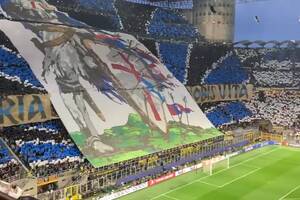 Kapitalna atmosfera w Mediolanie przed półfinałem LM! Efektowne oprawy fanów Interu i Milanu [WIDEO]