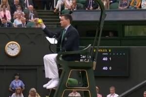 Sędzia złapał piłkę po zagraniu Carlosa Alcaraza. Niecodzienne sceny na Wimbledonie [WIDEO]
