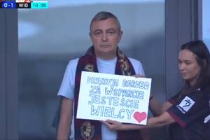 Wzruszające sceny w trakcie meczu Pogoni. Kibice wsparli idola w walce z nieuleczalną chorobą [WIDEO]