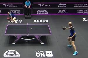 Kosmiczna wymiana w tenisie stołowym. Heroiczna walka uchroniła zawodnika przed utratą seta [WIDEO]