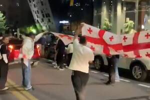 Kompletne szaleństwo w stolicy Gruzji. Kibice odlecieli [WIDEO]