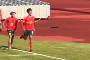 Syn Ronaldo rozpoczął strzelanie w kadrze. Tak zachował się po bramce [WIDEO]