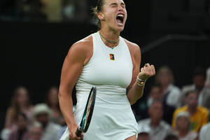 Sabalenka pokazała moc na Wimbledonie. Jasny przekaz dla rywalek [WIDEO]